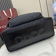 Gucci Medium GG Backpack With Web Black 36x42x21cm - 6