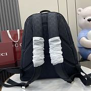 Gucci Medium GG Backpack With Web Black 36x42x21cm - 4