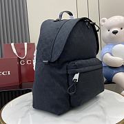Gucci Medium GG Backpack With Web Black 36x42x21cm - 5