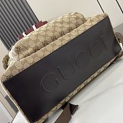 Gucci Medium GG Backpack With Web Beige 36x42x21cm - 6