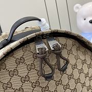 Gucci Medium GG Backpack With Web Beige 36x42x21cm - 3