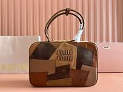 Miu Miu Leather Patchwork Beau Bag Cognac 34x23x10cm - 1
