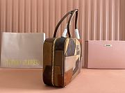 Miu Miu Leather Patchwork Beau Bag Cognac 34x23x10cm - 6