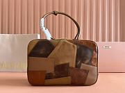 Miu Miu Leather Patchwork Beau Bag Cognac 34x23x10cm - 5