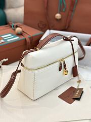 Loro Piana Extra Bag L27 White Dark Chocolate 27x16x10cm - 5