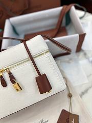 Loro Piana Extra Bag L27 White Dark Chocolate 27x16x10cm - 2