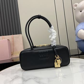 Miu Miu Beau Leather Bag Black 28x11.5x8cm