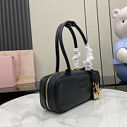 Miu Miu Beau Leather Bag Black 28x11.5x8cm - 5