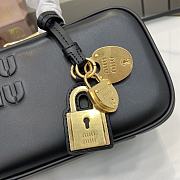 Miu Miu Beau Leather Bag Black 28x11.5x8cm - 2