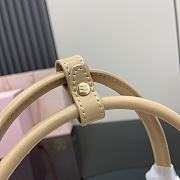 Miu Miu Beau Leather Bag Beige 28x11.5x8cm - 6
