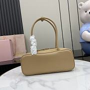 Miu Miu Beau Leather Bag Beige 28x11.5x8cm - 5
