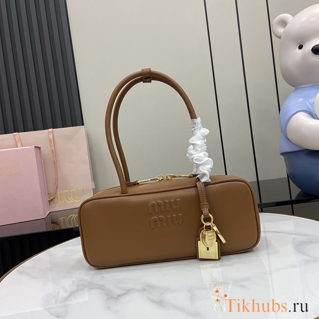 Miu Miu Beau Leather Bag Cognac 28x11.5x8cm - 1