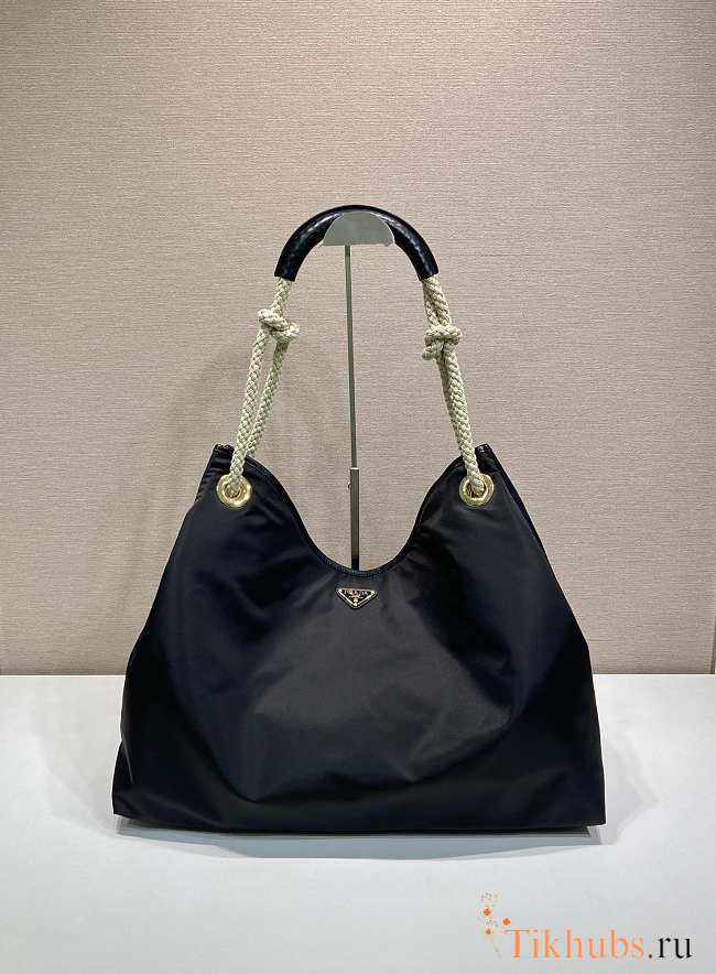 Prada Mariner Large Re-Nylon Black Shoulder Bag 48x39cm - 1