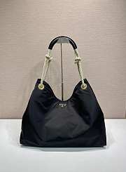 Prada Mariner Large Re-Nylon Black Shoulder Bag 48x39cm - 1