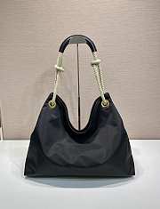 Prada Mariner Large Re-Nylon Black Shoulder Bag 48x39cm - 5