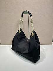 Prada Mariner Large Re-Nylon Black Shoulder Bag 48x39cm - 3