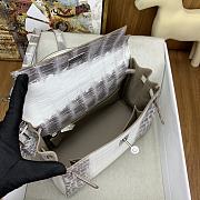 Hermes Kelly 25 Himalaya Niloticus Crocodile Silver 25cm - 5