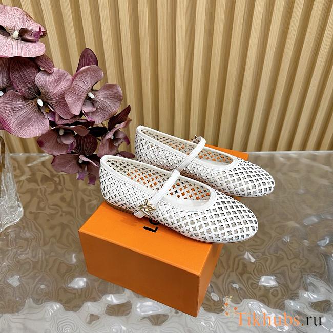 Louis Vuitton LV Romy Flat Ballerina White - 1