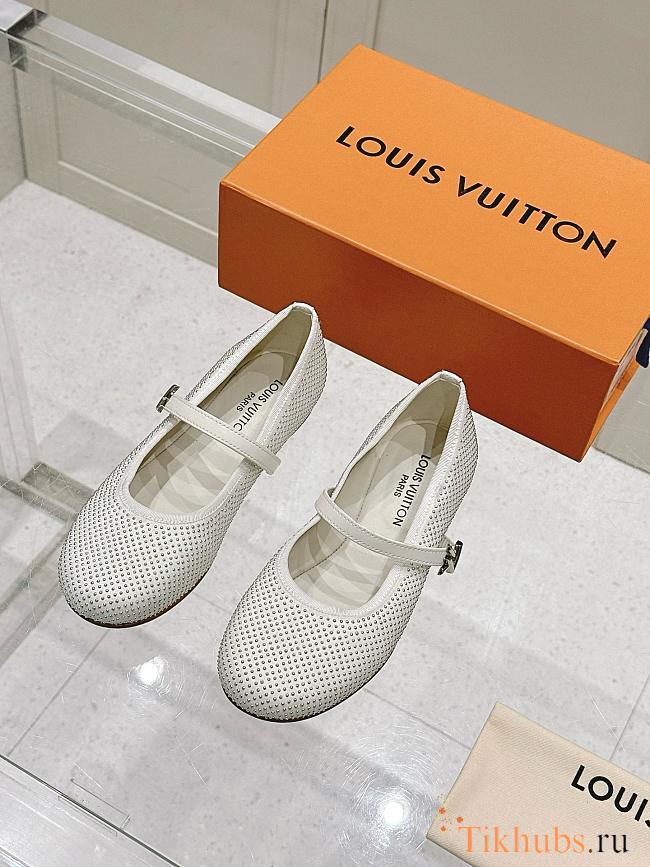Louis Vuitton LV Romy Flat White Ballerina - 1