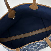 Gucci Totissima Small Tote Bag Denim Blue 22x19x18cm - 6