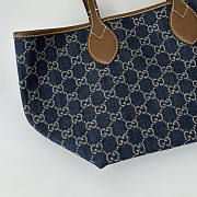Gucci Totissima Small Tote Bag Denim Blue 22x19x18cm - 2