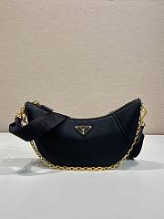 Prada Re-Nylon Shoulder Bag Black 30x13.5x6cm - 1