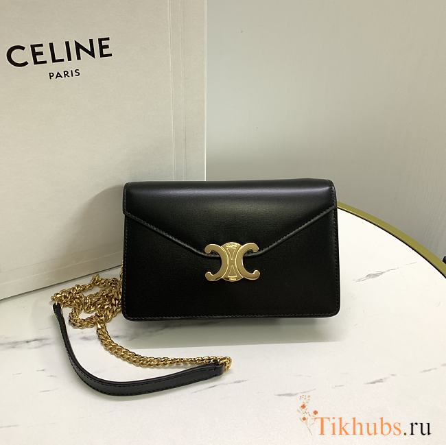 Celine Wallet On Chain Margo Black 19.5x12x4cm - 1