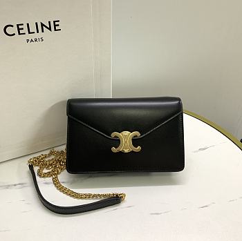 Celine Wallet On Chain Margo Black 19.5x12x4cm