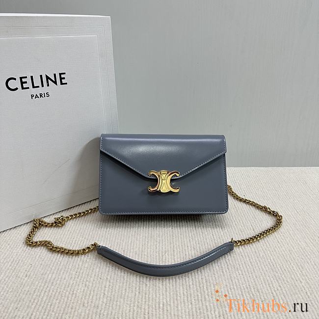 Celine Wallet On Chain Margo Blue 19.5x12x4cm - 1