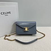 Celine Wallet On Chain Margo Blue 19.5x12x4cm - 1