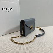 Celine Wallet On Chain Margo Blue 19.5x12x4cm - 5