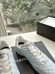 Chanel Calfskin & Suede Calfskin Sneakers Blue - 2