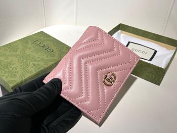Gucci Marmont Wallet Pink Gold 11x9x3cm