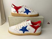 Golden Goose Ball Star Leather White/Blue/Red Sneaker - 1