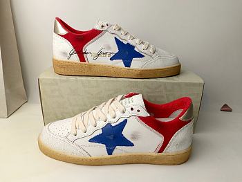 Golden Goose Ball Star Leather White/Blue/Red Sneaker