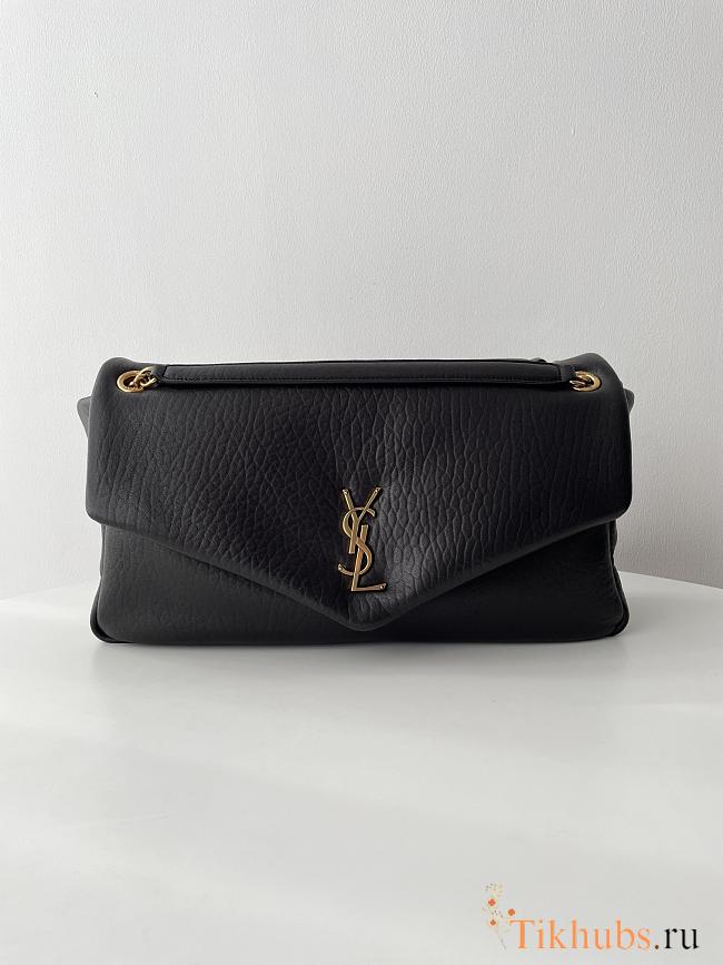 YSL Calypso Large Grained Lambskin Black 38x22x12cm - 1