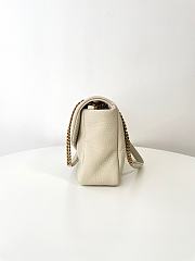 YSL Calypso Large Grained Lambskin White 38x22x12cm - 4