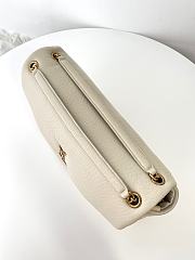 YSL Calypso Large Grained Lambskin White 38x22x12cm - 2