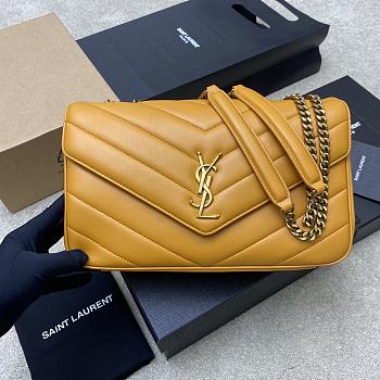 YSL Loulou Medium Matelassé Lambskin Sunflower 29x17x8cm