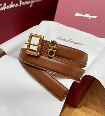 Ferragamo Brown Belt 2.5cm