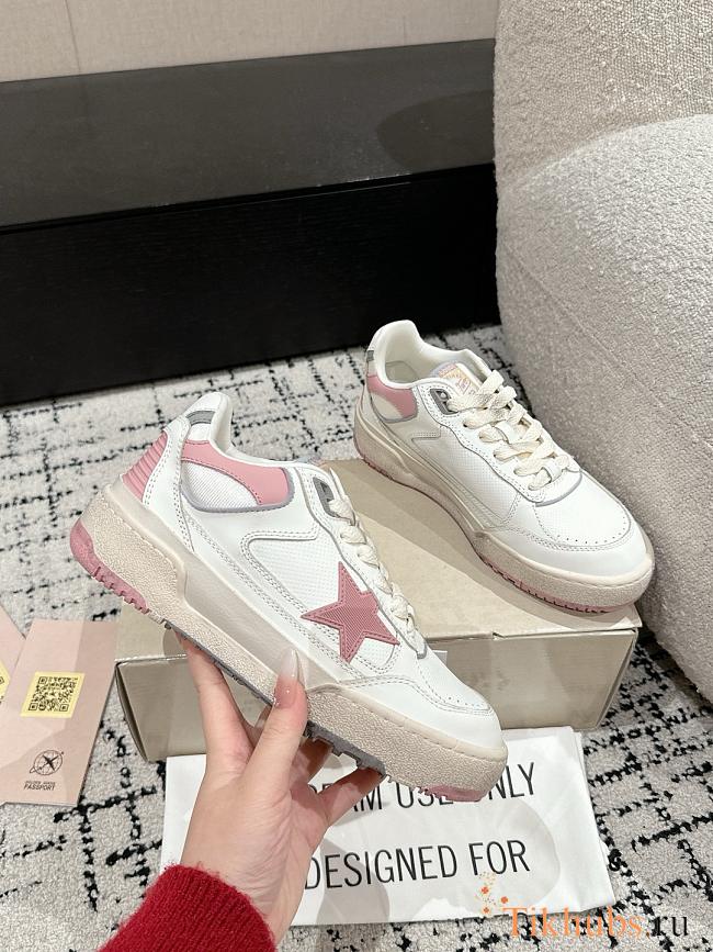 Golden Goose Forty2 Pink Star White Sneaker - 1