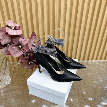 Dior D-Journey Lace-Up Pump Black Heel 8cm