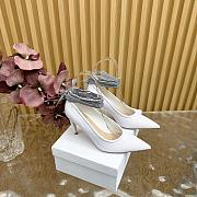 Dior D-Journey Lace-Up Pump White Heel 8cm - 1