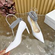 Dior D-Journey Lace-Up Pump White Heel 8cm - 2