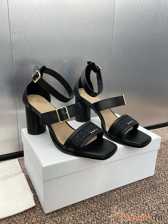 Dior Dway Black Sandal Heel 7.5cm - 1