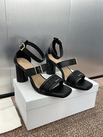 Dior Dway Black Sandal Heel 7.5cm