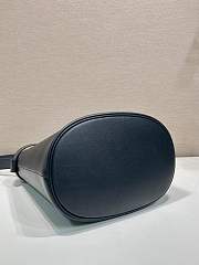 Prada Bucket Bag Belt Buckle Leather Black 26.5x29x18cm - 3