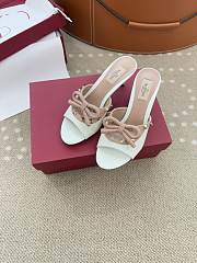 Valentino Garavani Rockstud Patent Sandals White 7.5cm - 3
