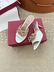 Valentino Garavani Rockstud Patent Sandals White 7.5cm - 2
