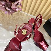 YSL La Scandale Wedges Red Patent Leather 10.5cm - 5